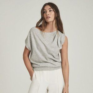 Reiss Olivia Fine Knit Top - Gray